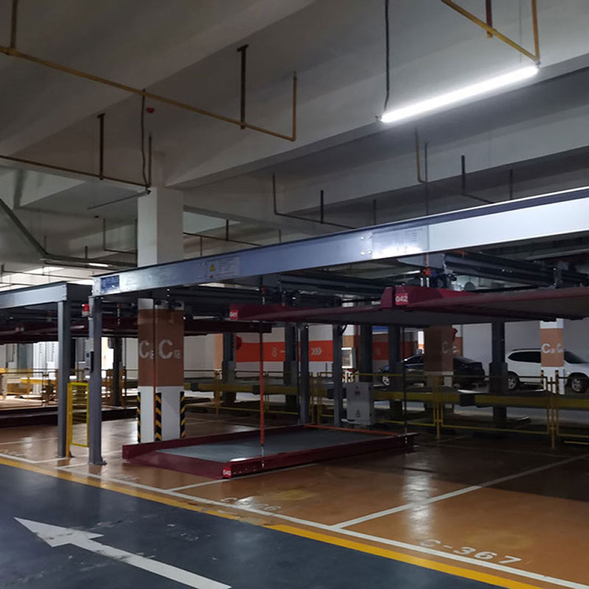 赤壁兩柱機械立體停車設備安裝